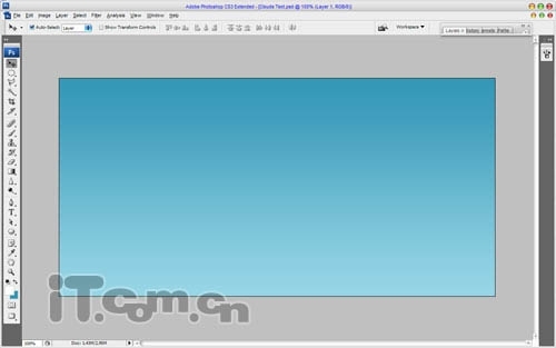 Photoshop制作天空中的云朵文字