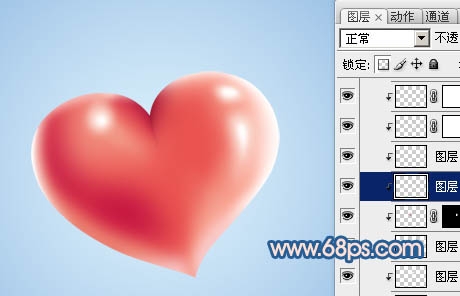 Photoshop制作一个飞翔的爱心