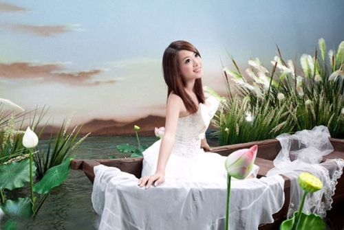 Photoshop调出艺术照片的青绿色调