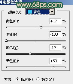 Photoshop调出艺术照片的青绿色调