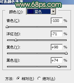 Photoshop调出艺术照片的青绿色调