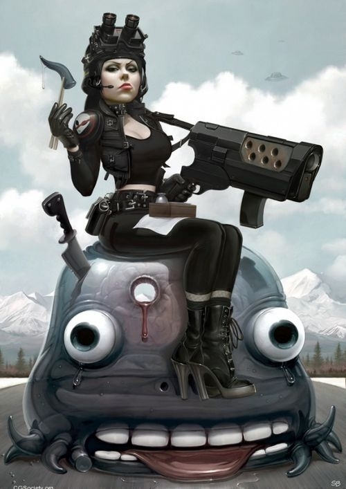 来自Serge Birault的女性火辣插画欣赏