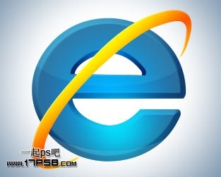 学习ps打造3D立体质感IE图标
