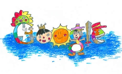 谷歌绘画大赛中国中小学生设计的谷歌LOGO