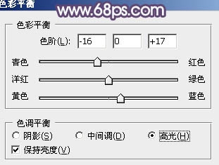 PS调出写真人物图片甜美的青紫色
