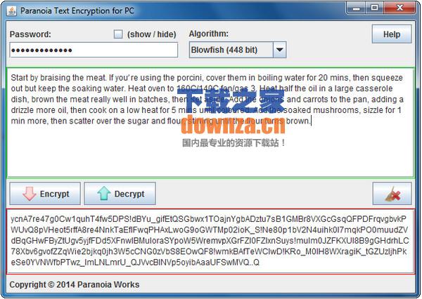 Paranoia Text Encryption for PC