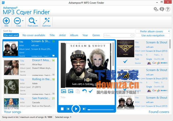 Ashampoo MP3 Cover Finder(添加mp3封面)