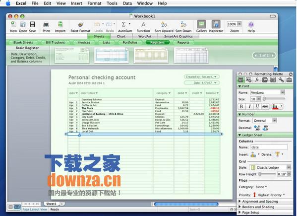 Excel mac版截图