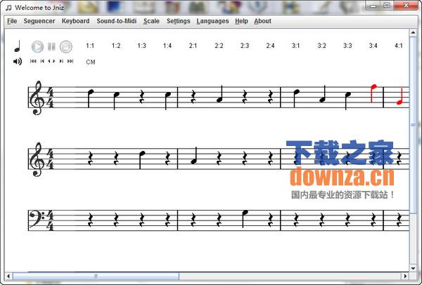 五线谱软件welcome to jniz