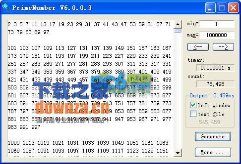 素数生成器(PrimeNumber)