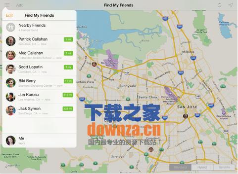 查找我的朋友iPad版