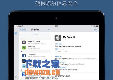 1Password iPad版截图