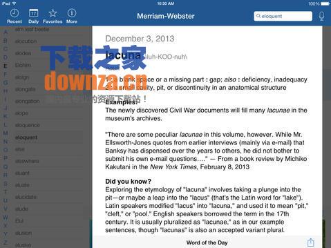 韦氏词典iPad版截图