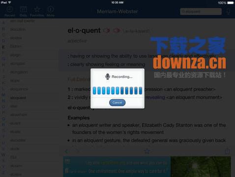 韦氏词典iPad版截图
