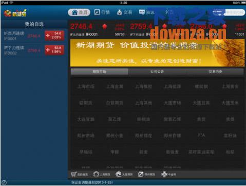 新湖期货iPad版截图