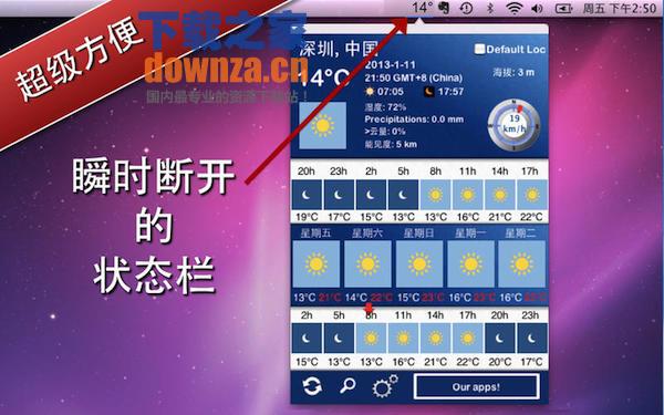 5天内的天气 Mac版