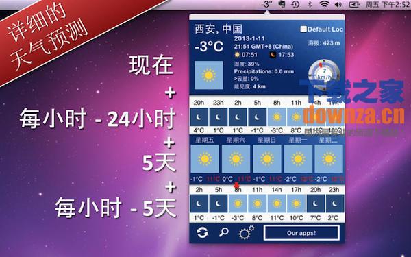 5天内的天气 Mac版截图