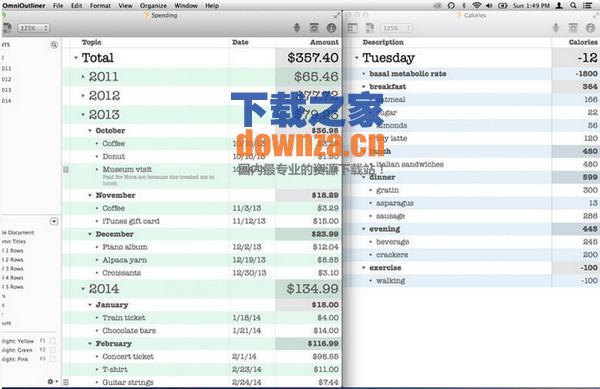 OmniOutliner Mac版截图