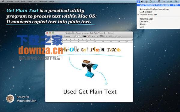 Get Plain Text for mac