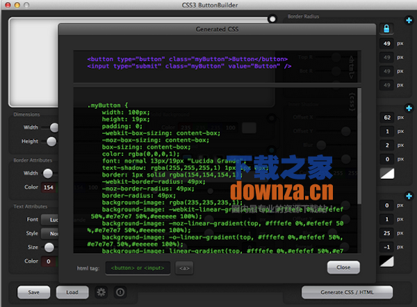 CSS3 Buttonbuilder Mac版截图