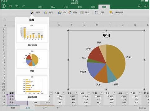 Excel iPad版截图