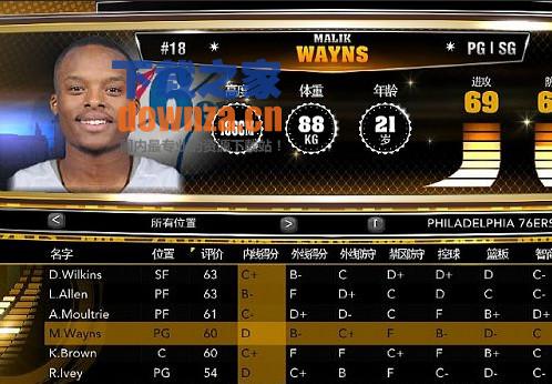 nba 2k13 han roster一款优秀名单