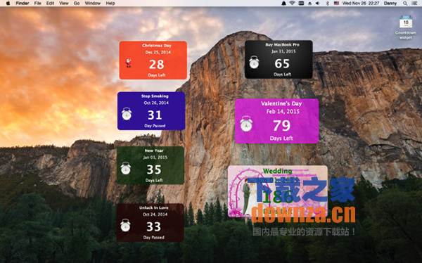 Countdown widget for Mac截图