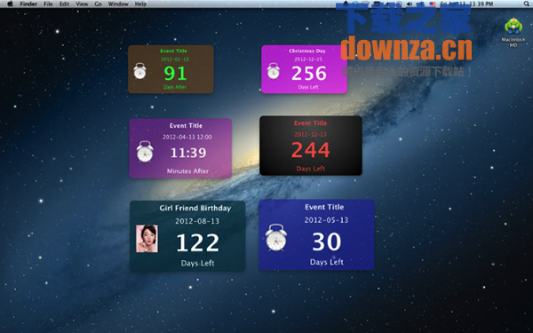 Countdown widget for Mac截图