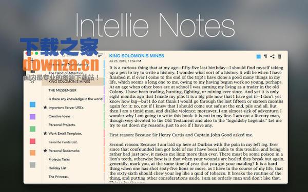 Intellie Notes for mac